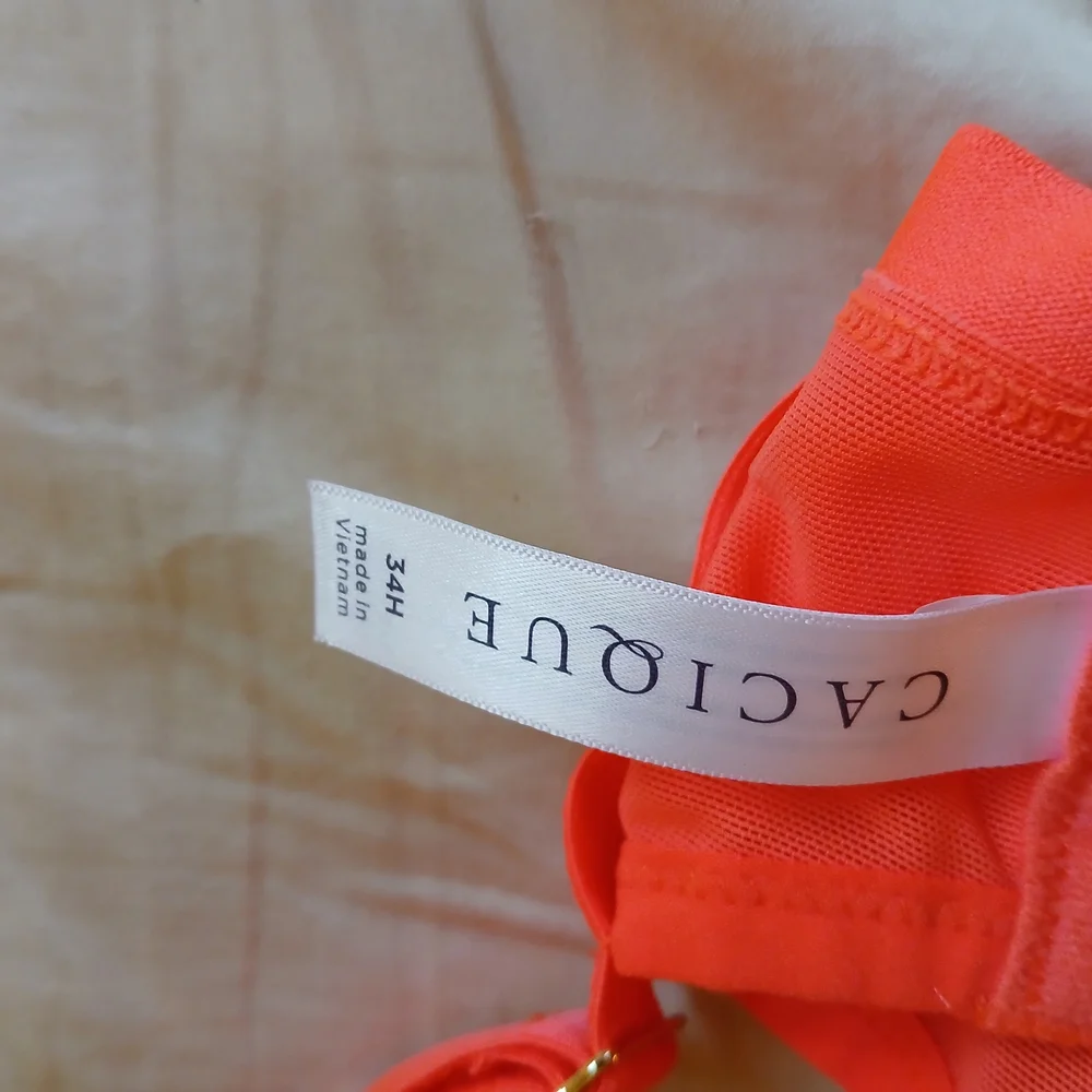 Vibrant Orange Lace Bra - Picture 5 of 5